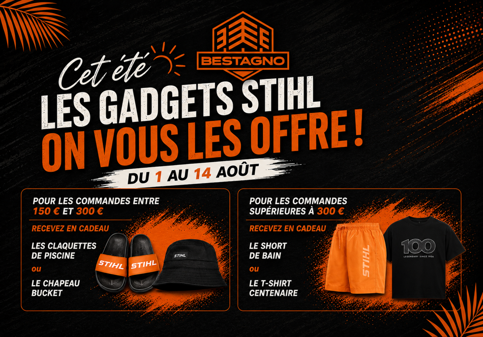 Recevez les gadgets Stihl en cadeau pour votre été !
